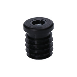 M8,A-25mm,H-25mm,C-5mm,čierna,Hrúbka steny-1.5-2mm,Plastová kruhovo-rúrková zátka s maticou M8