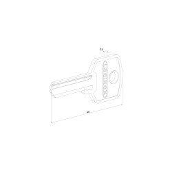 LOCINOX® kľúč pre cylindrickú vložku 3012-46, surový