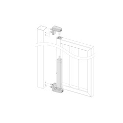 LOCINOX® INTERIO - zabudovaný hydraulický zatvárač pre krídlové brány do 150 kg / 1.5 m, otvárateľný do 125°