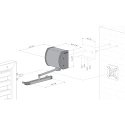 LOCINOX® PANTHER hydraulický zatvárač pre krídlové brány do 150 kg / 1.5 m, otvárateľný do 120°