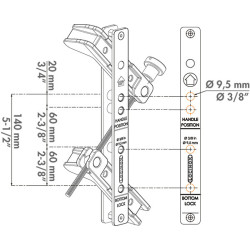 LOCINOX® DRILL-FIX sada náradia pre montáž zámkov a dorazových líšt LOCINOX®