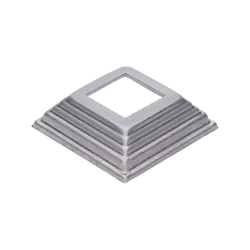 Krytka plechová, 100x100x29mm, diera:42x42mm, výlisok