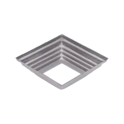 Krytka plechová, 100x100x29mm, diera:42x42mm, výlisok