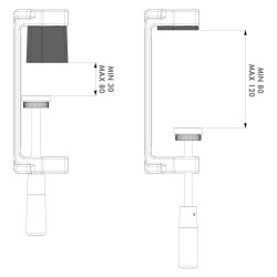 LOCINOX® DRILLVISE-4 sada zosilnených oceľových svoriek s polstrovaním, 4 KS v balení