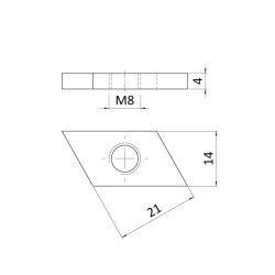 Jazdec pre nosník pre profil 27x18 a 28x30