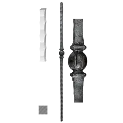 Tyč 25x25, H-1200mm