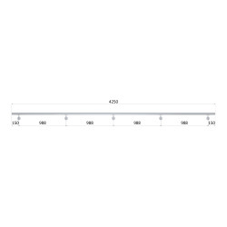 Madlo 4250mm ø 42.4mm s ukončením, brúsená nerez AISI316