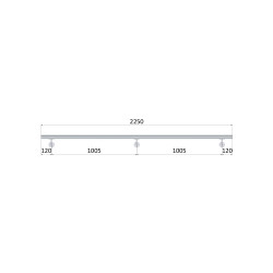 Madlo 2250mm ø 42.4mm s ukončením, brúsená nerez AISI316