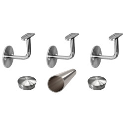Madlo 2250mm ø 42.4mm s ukončením, brúsená nerez AISI316