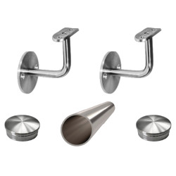 Madlo 1250mm ø 42.4mm s ukončením, brúsená nerez AISI316