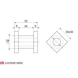 Čap závesu pre pánt C855/M18 ,C856/M18 ,C857/M18, C850/M18