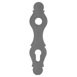 štít s otvormi 210x52x3mm, rozteč 90mm, otvor na kľučku ø20 mm
