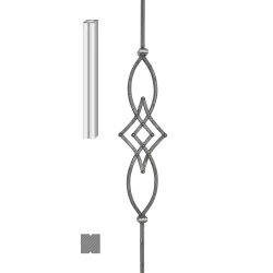 Tyč 12x12mm, 970mm