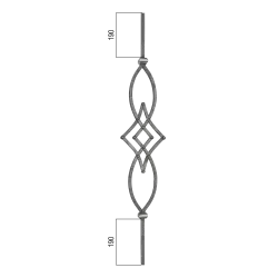 Tyč 12x12mm, 970mm
