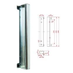 Doraz pre bránku, 292x45x44mm, pravý/ľavý, ZN povrch