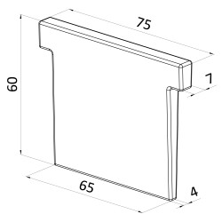 Klin plastový, zelený, sklo 20.76mm ku AL. kotviacemu profilu