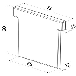 Klin plastový, zelený, sklo 12.76mm ku AL. kotviacemu profilu