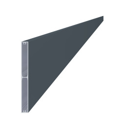 Profil na výplň 160x16mm, materiál EN AW-6060 T66,práškový lak, štruktúra RAL7016, cena za meter