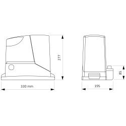 RB400BDKCE+H sada pre posuvnú bránu do 400kg
