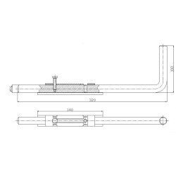 Rígeľ ø 16mm, L: 300mm, pozinkovaný