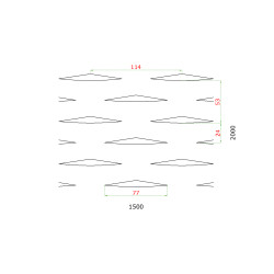 Ťahokov Zn kosoštvorcové oko: 114x53mm, mostík: 24mm (1000x2000x1,5mm)