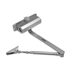 Hydraulický zatvárač, max dvere 850 mm a 45 kg, Al, šedý