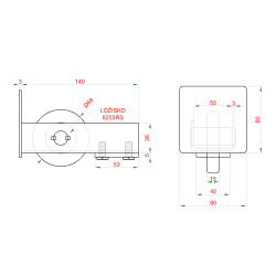 Samonos do 300 kg/5 m, profil 80 × 80 × 5 mm, Zn