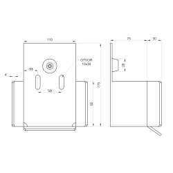 Doraz MEDIO pre profil 98x98mm samonosnej brány