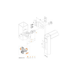 LOCINOX® GBMU4D12 navárací záves M12, otvárateľný 180°, nastaviteľný 3D, čiastočne pozinkovaný