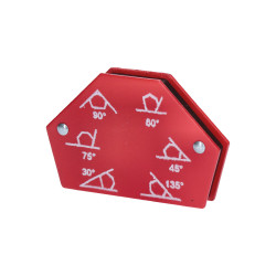 Zvárací magnet / zvárací uhol, zaťaženie 12kg, meracie uhly: 30°, 45°, 60°, 75°, 90°, 105°, 135°