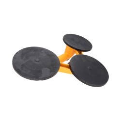Prísavka na sklo, do 150kg, excentrická, hliník, priemer 120mm, počet prísaviek 3