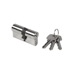 LOCINOX® cylindrická vložka EURO 30/30mm, niklová, 3 kľúče, skrutka M5x65mm