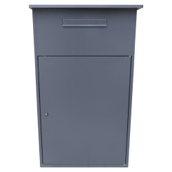 Schránka na balíky,rozmery 690/735 x 350/430 x 1210, max. veľkosť balíka: 600 x300x400, RAL7024