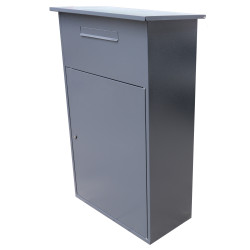 Schránka na balíky,rozmery 690/735 x 350/430 x 1210, max. veľkosť balíka: 600 x300x400, RAL7024
