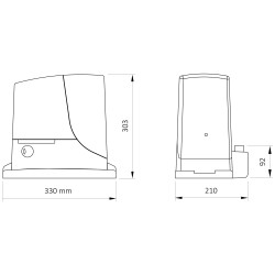 RB600BDKCE sada pre posuvnú bránu do 600kg