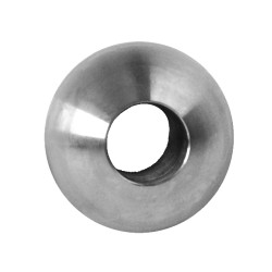 Guľa priechodná ø 25 mm na trubku ø 12 mm, brúsená AISI 304