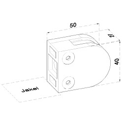 ZAMAK svorka plochá, sklo 6 - 10,76 mm, bez úpravy
