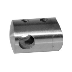 Držiak tyče ø 10 mm na trubku ø 42,4 mm, brúsená AISI 304