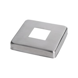 Kryt spodnej príruby (108x108mm /19x0,8mm), otvor:40.5x40.5mm, brúsená nerez K320 /AISI304