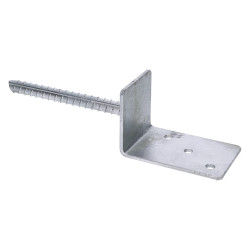 Pätka stĺpika L 84x130x324mm, 5mm žiarový pozink, priemer nohy 18mm, počet dier s priemerom 11mm-3ks