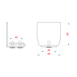Záslepka pre C profil 67x67x3mm, pozinkovaná