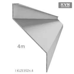 Z-profil lamela 4000mm, pozink s vystuženou hranou 10mm