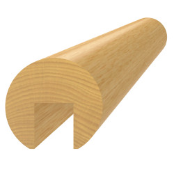 Drevený profil ø 42 x 3000 mm (17 x 20 mm), buk, brúsený