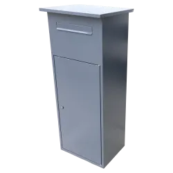 Schránka na balíky,rozmery 450/495 x 350/430 x 1210, max. veľkosť balíka: 360 x300x400, RAL7024