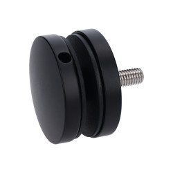 Svorka na sklo 8 - 16 mm, brúsená AISI 304, čierna farba