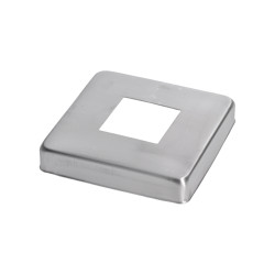 Kryt spodnej príruby (100x100mm /19x0,8mm), otvor:40.5x40.5mm, brúsená nerez K320 /AISI304