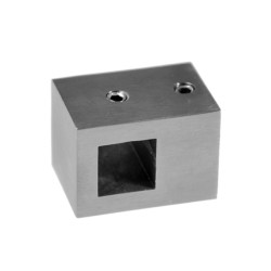 Držiak profilu 12 x 12 mm, plochý, brúsená nerez AISI 304