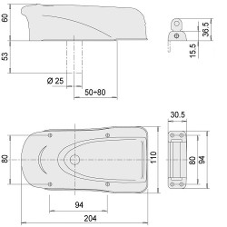 Elektrozámok CISA 12V pre krídlové brány do 2000kg