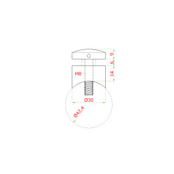 DOPREDAJ! Držiak k bočnému kotveniu, na  ø 42,4 mm, AISI 304