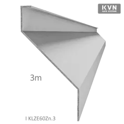 Z-profil lamela 3000mm, pozink s vystuženou hranou 10mm